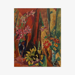 Still Life with Flowers and Butterfly by Heinrich Nauen