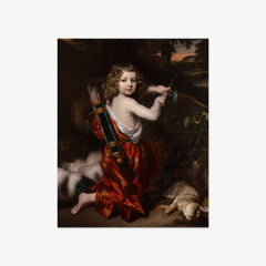 A Portrait of a Young Boy Dressed as a Hunter by Nicolaes Maes