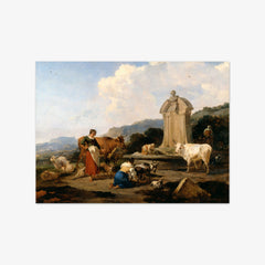 Roman Fountain with Cattle and Figures by Nicolaes Pietersz Berchem