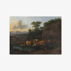 Cattle Watering at a Stream by Nicolaes Pietersz Berchem