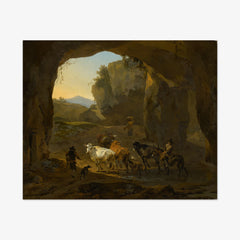 Peasants with Cattle in a Cave by Nicolaes Pietersz Berchem
