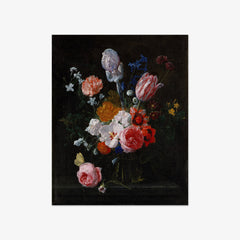 A Bouquet of Flowers in a Crystal Vase by Nicolaes van Veerendael