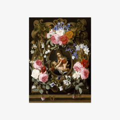 Garland of Flowers with the Madonna and Child by Carstian Luycks