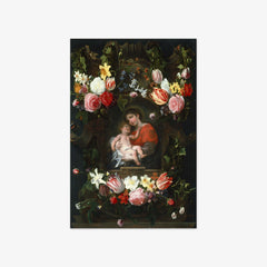 Garland of Flowers with Madonna and Child by Daniel Seghers