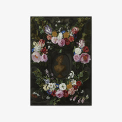 Garland of Flowers Surrounding a Bust of Flora by Jan Philip van Thielen