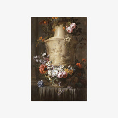 Marble Vase with Garland of Flowers by Jean Baptiste Monnoyer