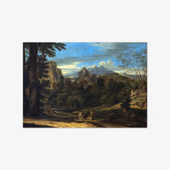 Landscape with Three Monks by Nicolas Poussin