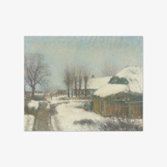 Winter Landscape with a Farm in Djursland by Niels Bjerre