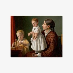 Interior with Georgia Skovgaard and Sons by Constantin Hansen