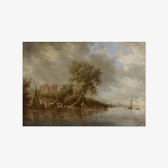 River Landscape with the Ruins of the Castle of Egmond by Salomon van Ruysdael