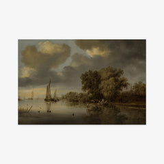 River Landscape by Salomon van Ruysdael