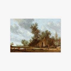 The Halt at the Inn by Salomon van Ruysdael