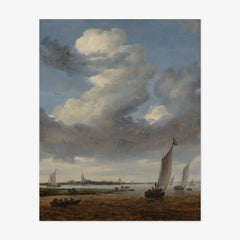 View of Beverwijk from the Wijkermeer by Salomon van Ruysdael