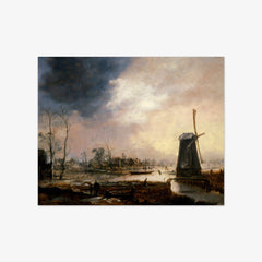 A Winter Landscape with a Windmill by Aert van der Neer