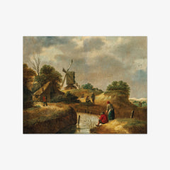 River Landscape with a Windmill by Klaes Molenaer