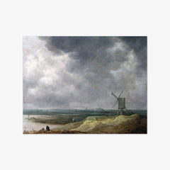 A Windmill by a River by Salomon van Ruysdael