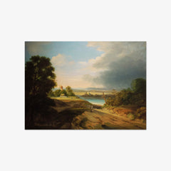 Landscape with Windmill by Fryderyk Skarbek
