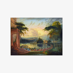 Romantic Landscape with the Arrival of the Queen of Sheba by Samuel Colman
