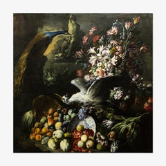 Flowers, Fruits, and Birds by Abraham Breughel