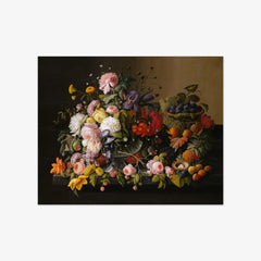 Still Life, Flowers and Fruit by Severin Roesen
