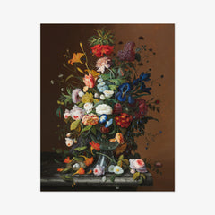 Flower Still Life with Bird's Nest by Severin Roesen