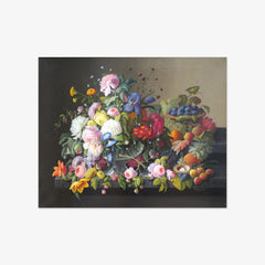 Still Life with Flowers and Fruit by Severin Roesen