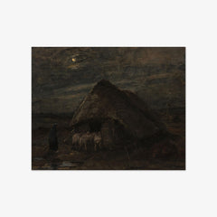 Heath with Sheepfold by Moonlight by Sientje Mesdag-van Houten