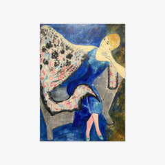 Woman in Blue Dress by Isaac Grünewald