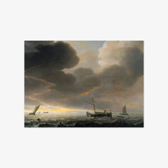 Thunderstorm off the Coast by Simon de Vlieger