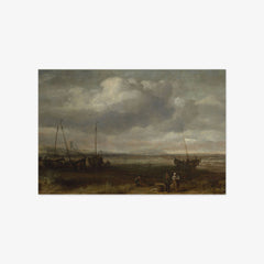 Seaside in Scheveningen with Fishing Boats by Simon de Vlieger