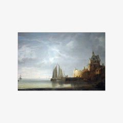 Sailing Ships at Dordrecht by Simon de Vlieger