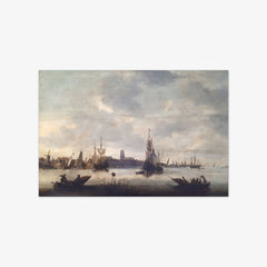 View of the Maas at Dordrecht by Simon de Vlieger