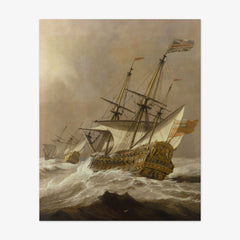 The 'Resolution' In a Gale by Willem van de Velde the Younger