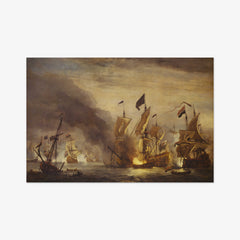 The Burning of the Royal James at the Battle of Solebay, 28 May 1672 by Willem van de Velde the Younger