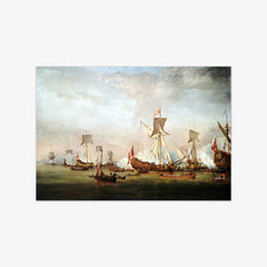 The Departure of William of Orange and Princess Mary for Holland, November 1677 by Willem van de Velde the Younger