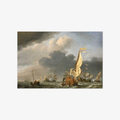 A States Yacht in a Fresh Breeze by Willem van de Velde the Younger
