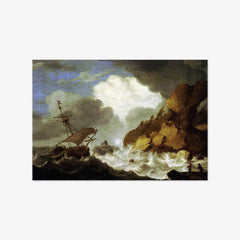 A Dutch Ship Foundering off a Rocky Coast by Hendrick Staets