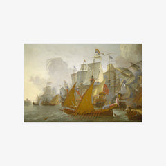 The Dutch Merchant Fleet Fighting Barbary Pirates by Lieve Pietersz. Verschuier