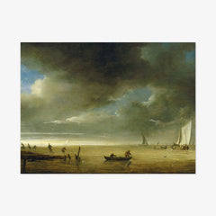 Fishermen on Shore Hauling in their Nets by Julius Porcellis