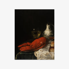 Still Life with Lobster by Simon Luttichuys