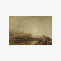 Coastal Scene with Figures Bargaining for Fish by Augustus W. Callcott