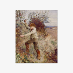 A Boy Cutting A Stick by Sir George Clausen