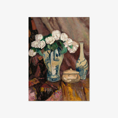 Still Life with White Roses in a Vase by Stefan Filipkiewicz