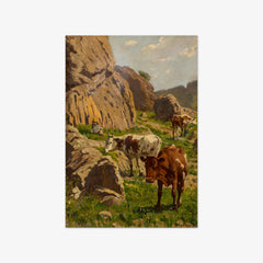 Shepherd Boy with Cattle by Stefan Simony