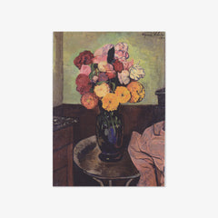 Flower Vase on a Round Table by Suzanne Valadon
