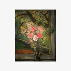 Flowers in Front of a Window by Suzanne Valadon