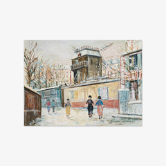 The Moulin de la Galette Under Snow by Maurice Utrillo