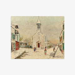 Église de Villetaneuse under the Snow by Maurice Utrillo