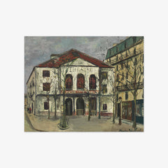 Theater of the Workshop in Montmartre by Maurice Utrillo