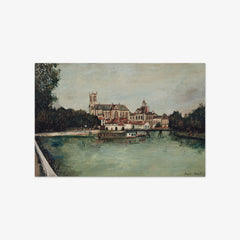 Cathedral and Town Hall, Perspective on the Marne, Meaux by Maurice Utrillo